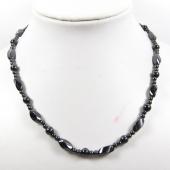 Mens Magnetic Hematite 6x12mm Twist Beads Strands Necklace